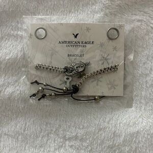 American Eagle Outfitters Silver Braided Bracelet